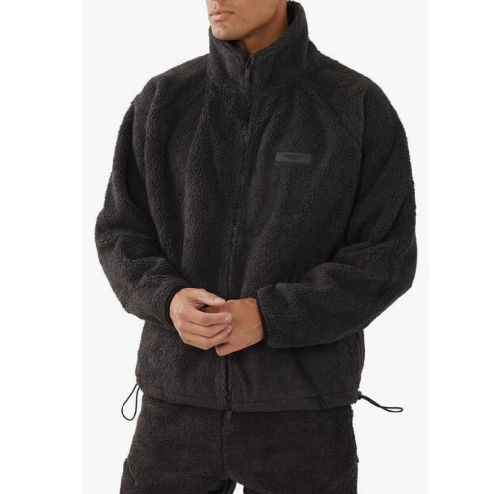 Fear of God Black Sherpa Zip-Up Jacket
